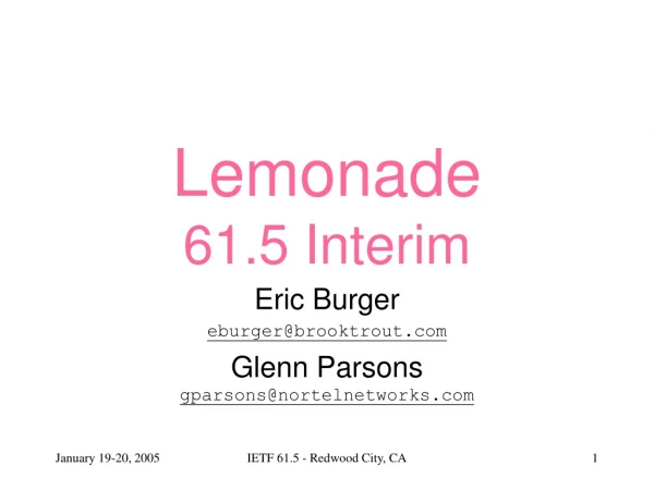 Lemonade 61.5 Interim