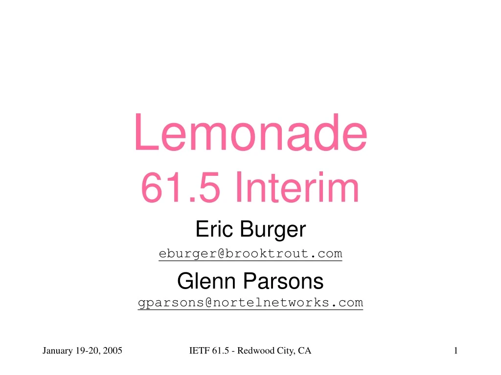 lemonade 61 5 interim