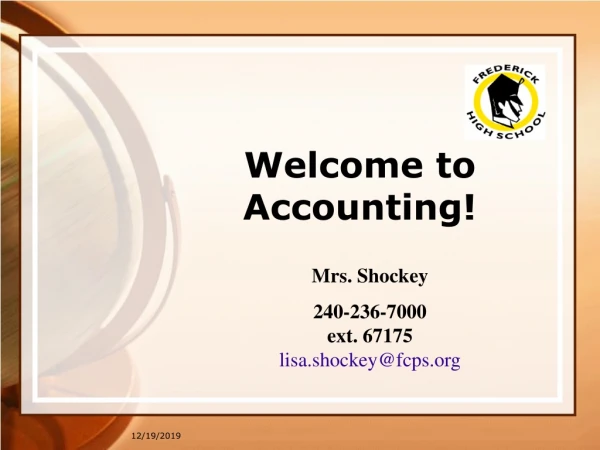 Welcome to Accounting!
