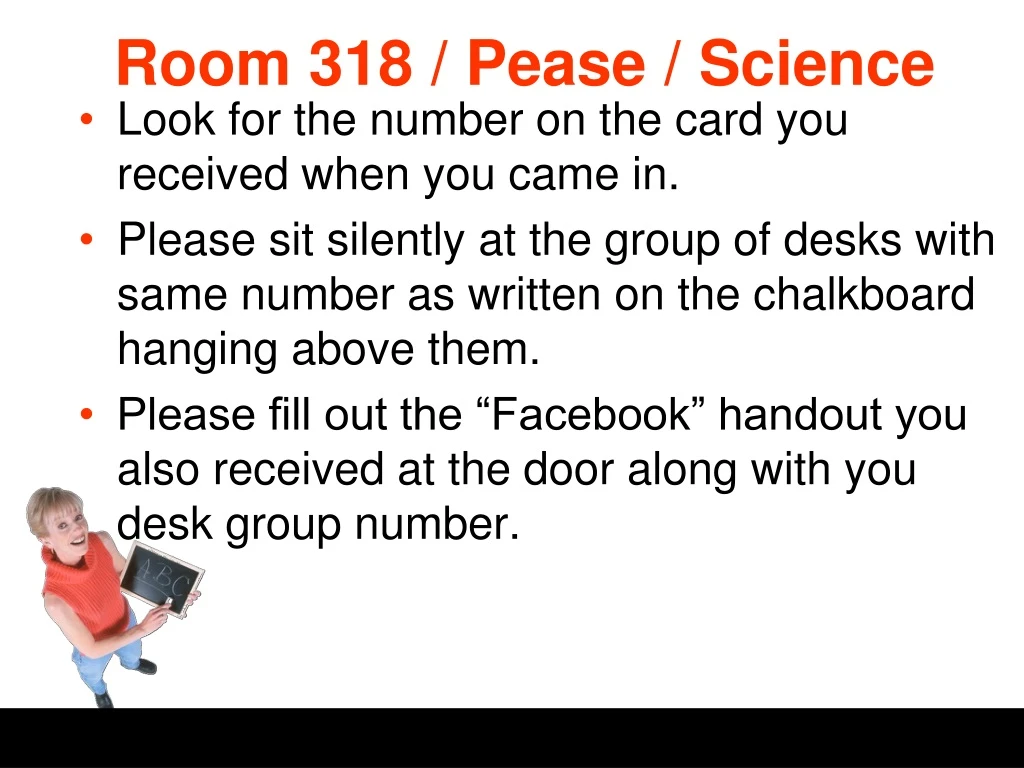 room 318 pease science