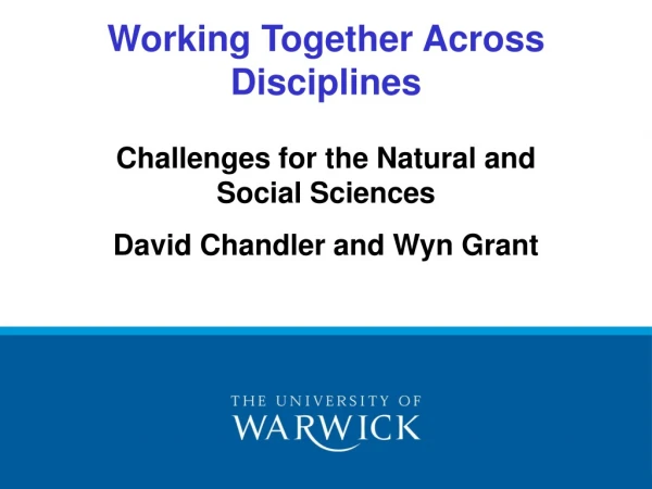 Working Together Across Disciplines