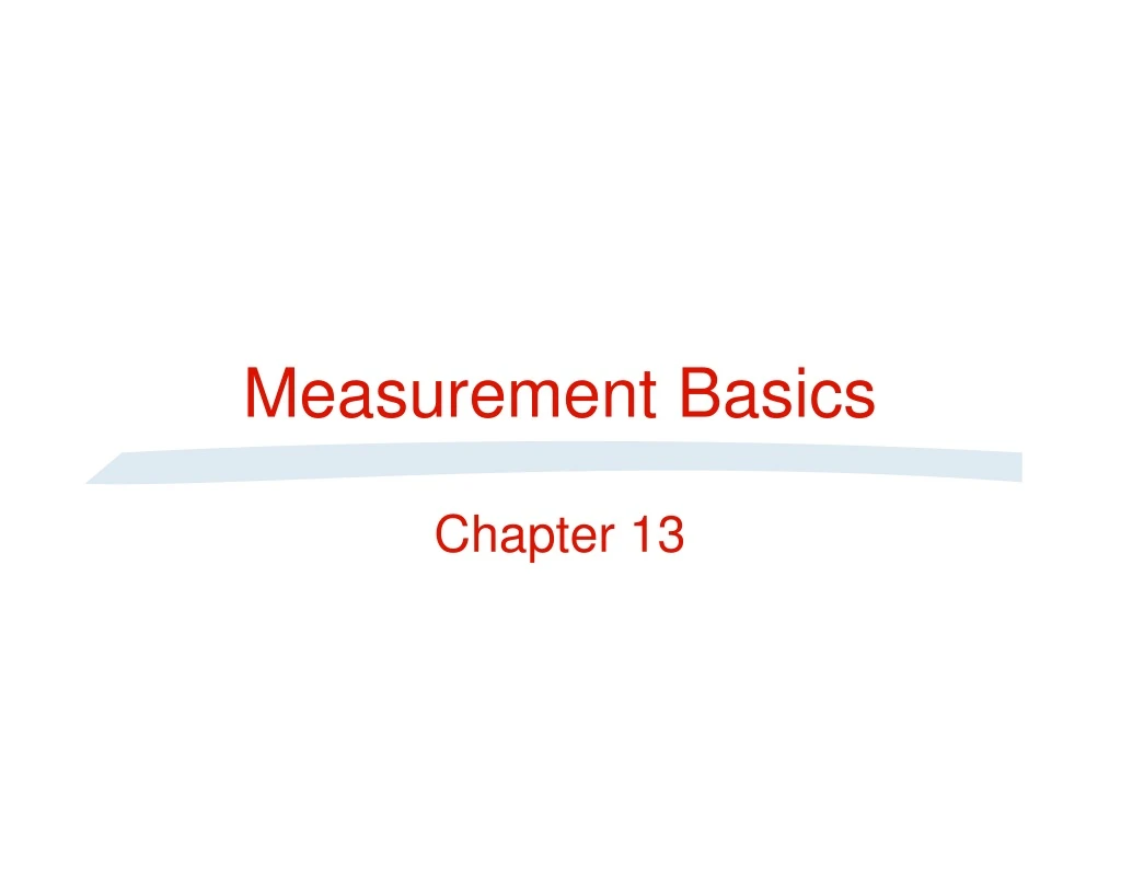 measurement basics