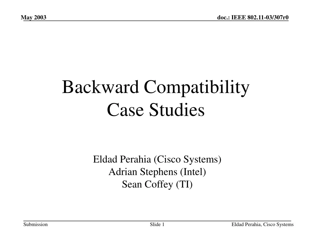 backward compatibility case studies