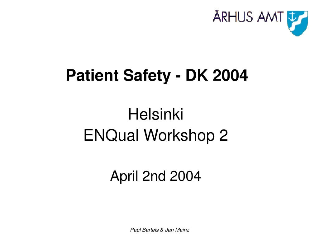 patient safety dk 2004