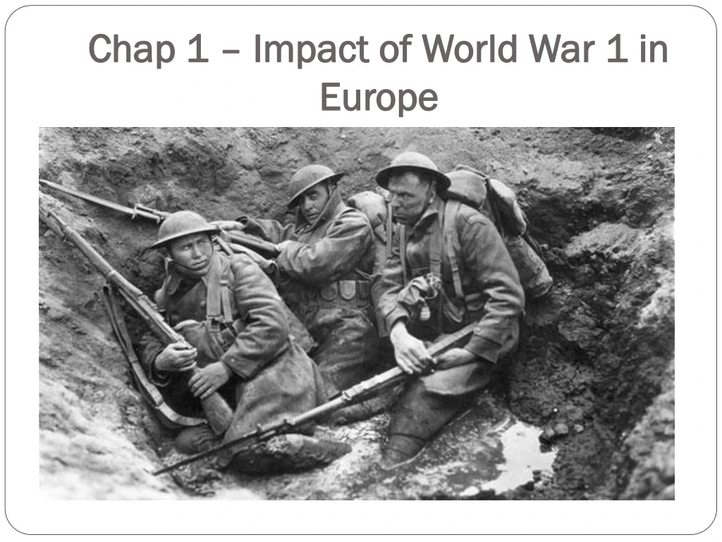 chap 1 impact of world war 1 in europe