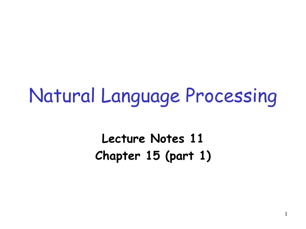 natural language processing