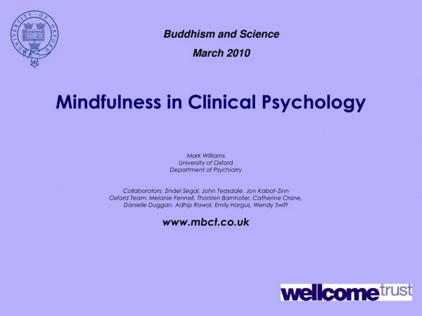 Mindfulness in Clinical Psychology
