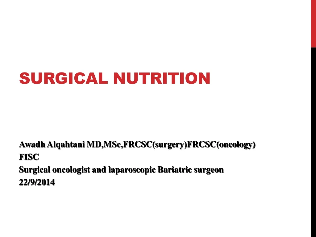 surgical nutrition