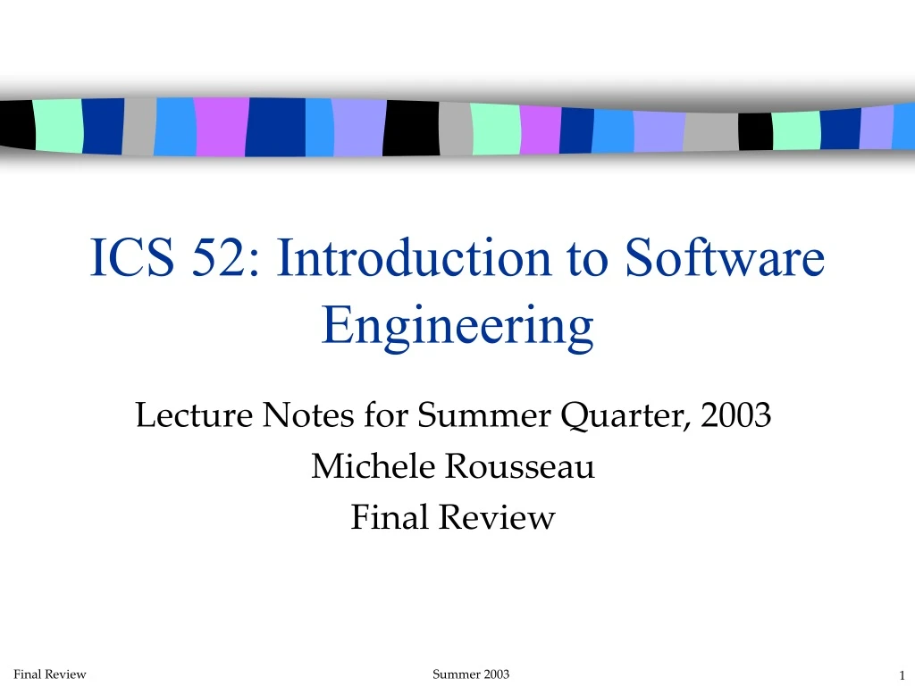 ics 52 introduction to software engineering