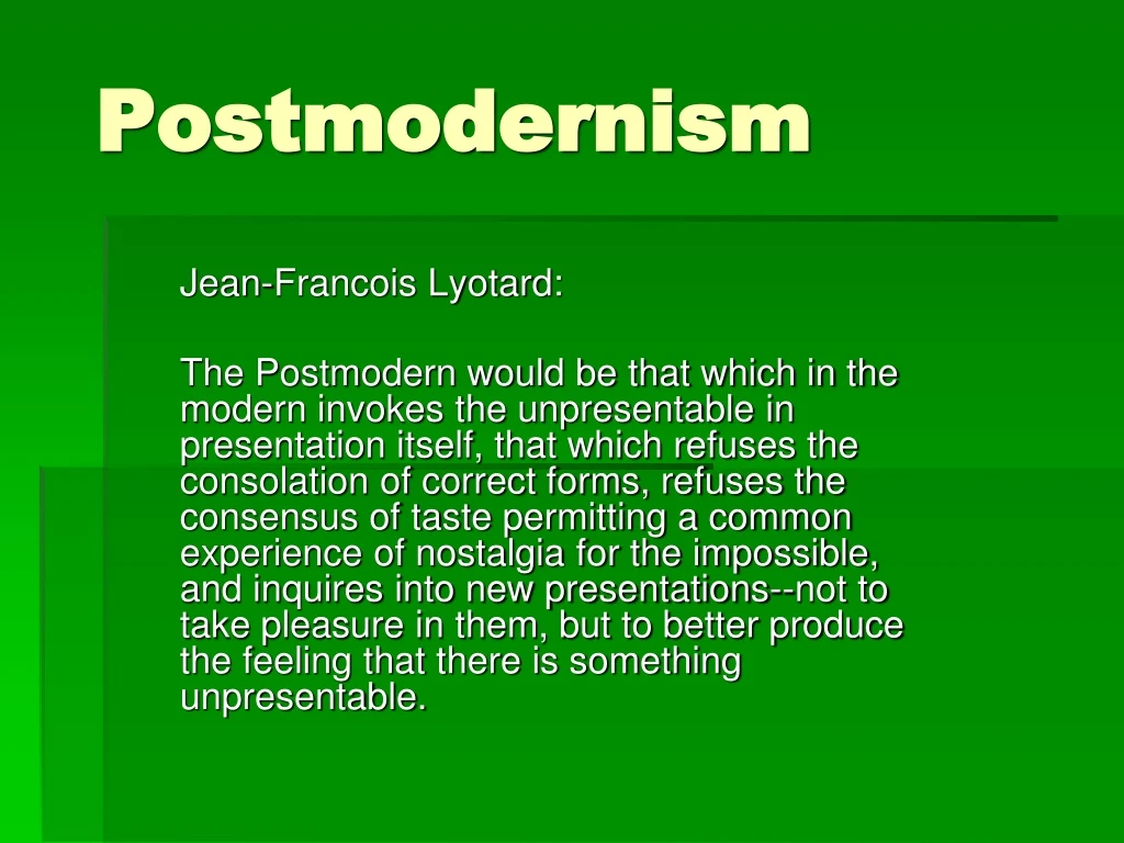 postmodernism