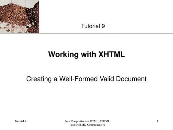 Working with XHTML