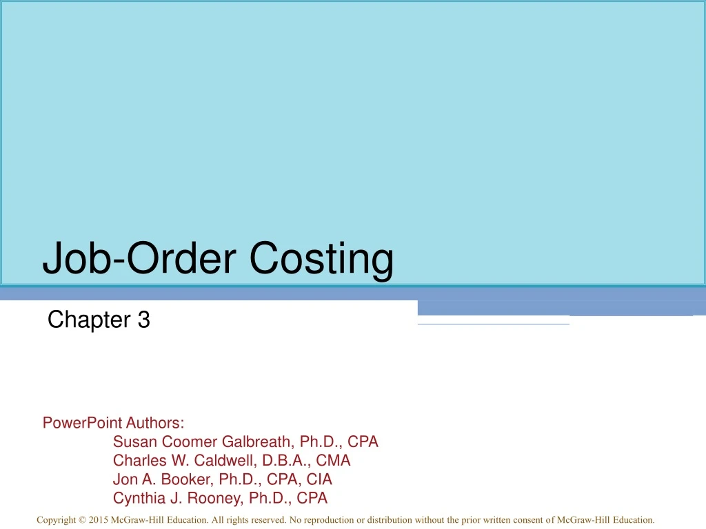 job order costing