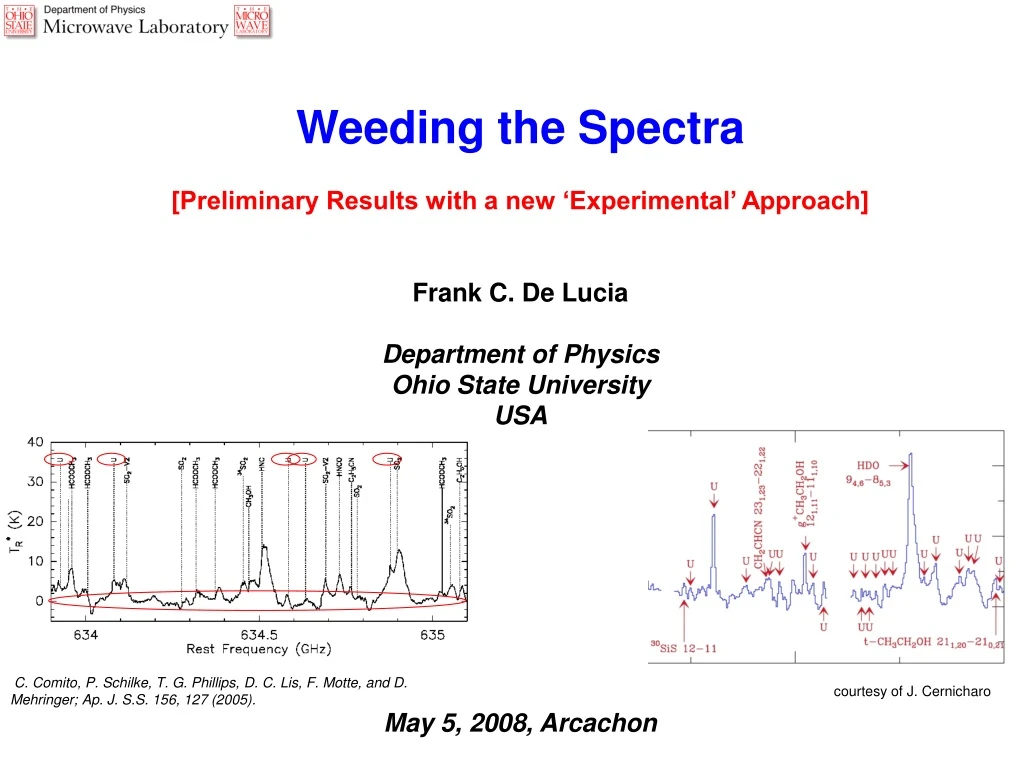 weeding the spectra preliminary results with