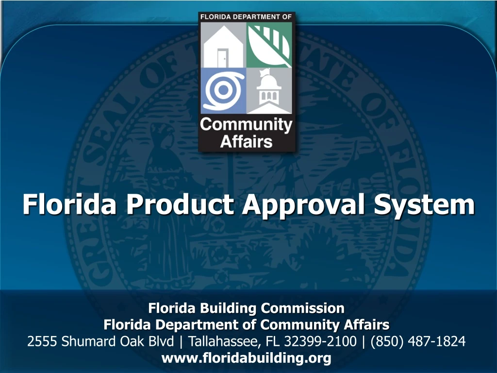 florida product approval system