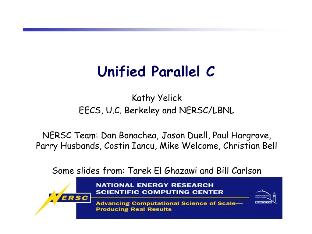 unified parallel c