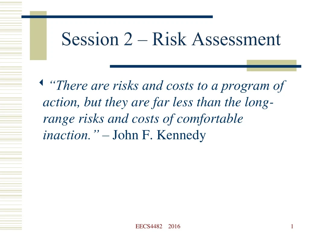 session 2 risk assessment