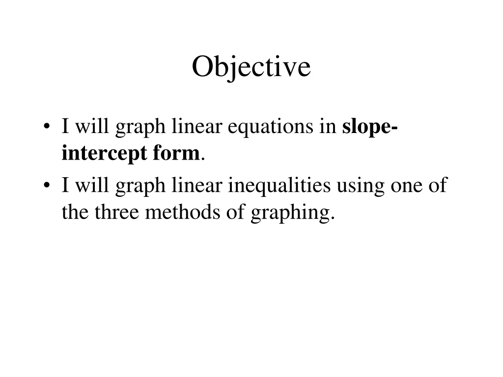 objective