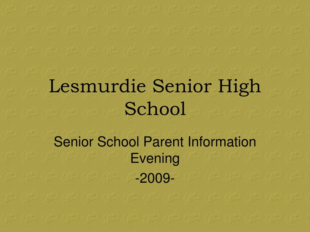 lesmurdie senior high school
