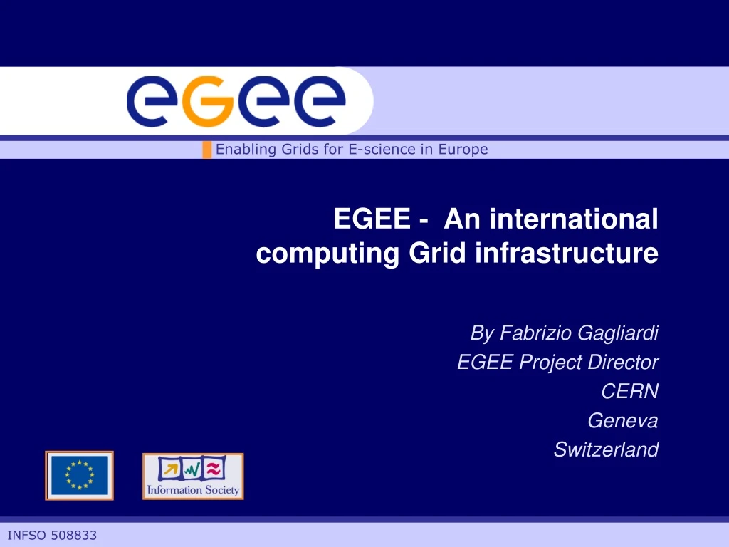 egee an international computing grid infrastructure