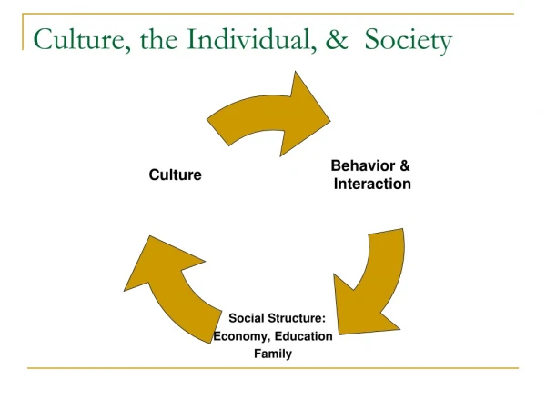 Culture, the Individual, &amp;  Society