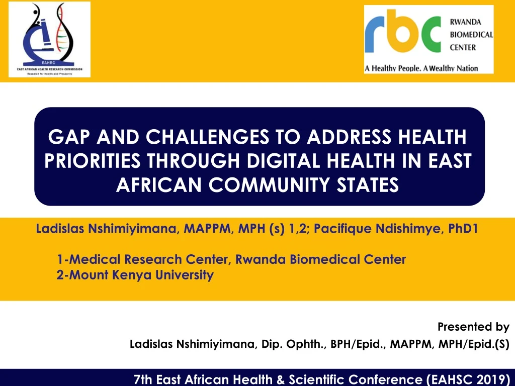 gap and challenges to address health priorities