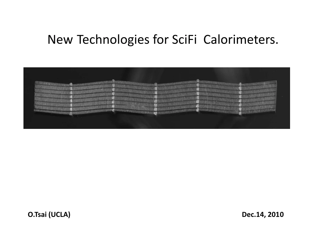 new technologies for scifi calorimeters