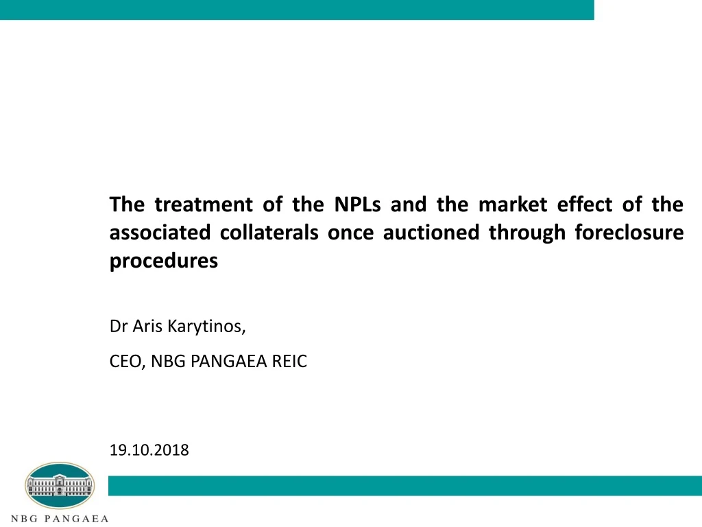 the treatment of the npls and the market effect