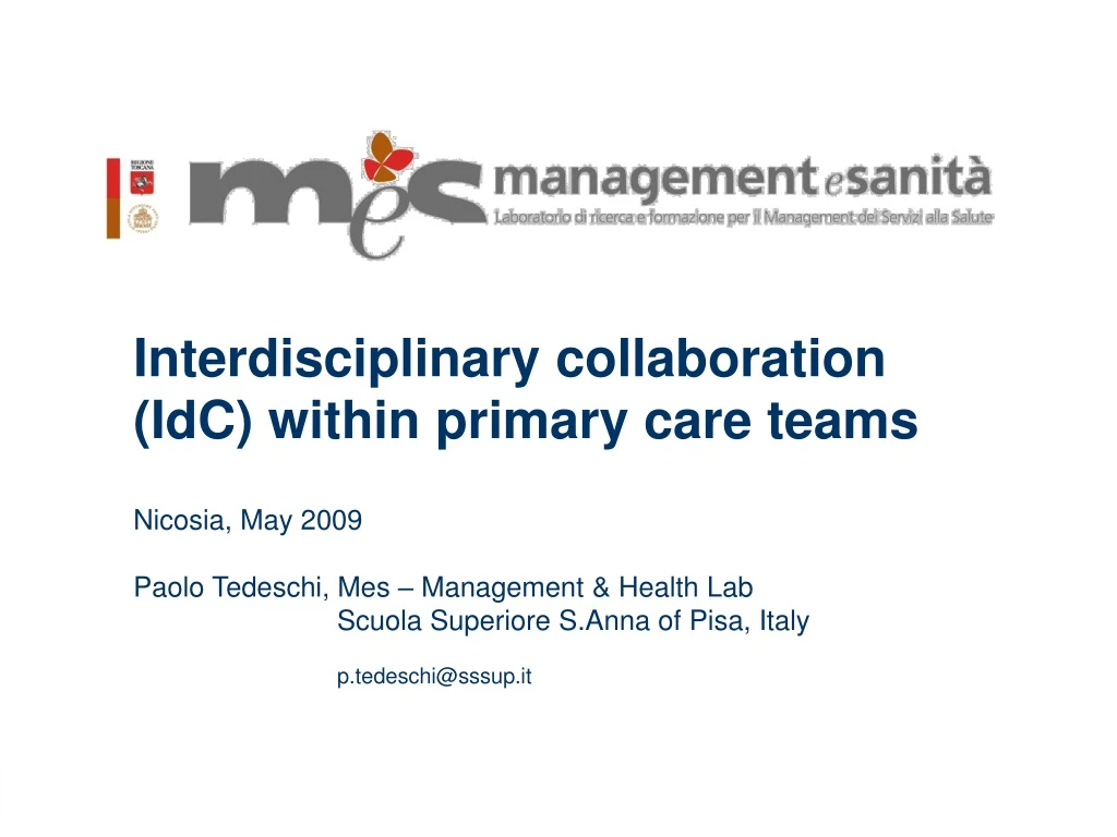 interdisciplinary collaboration idc within