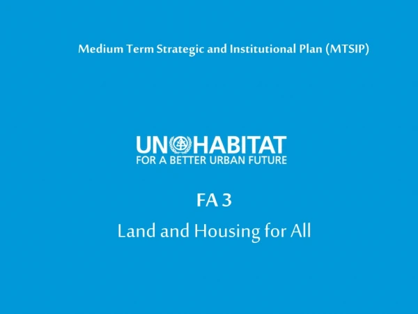 FA 3 Land and Housing for All