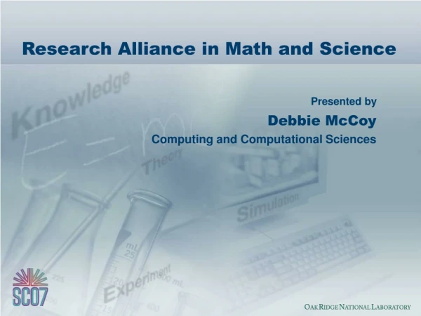 Research Alliance in Math and Science