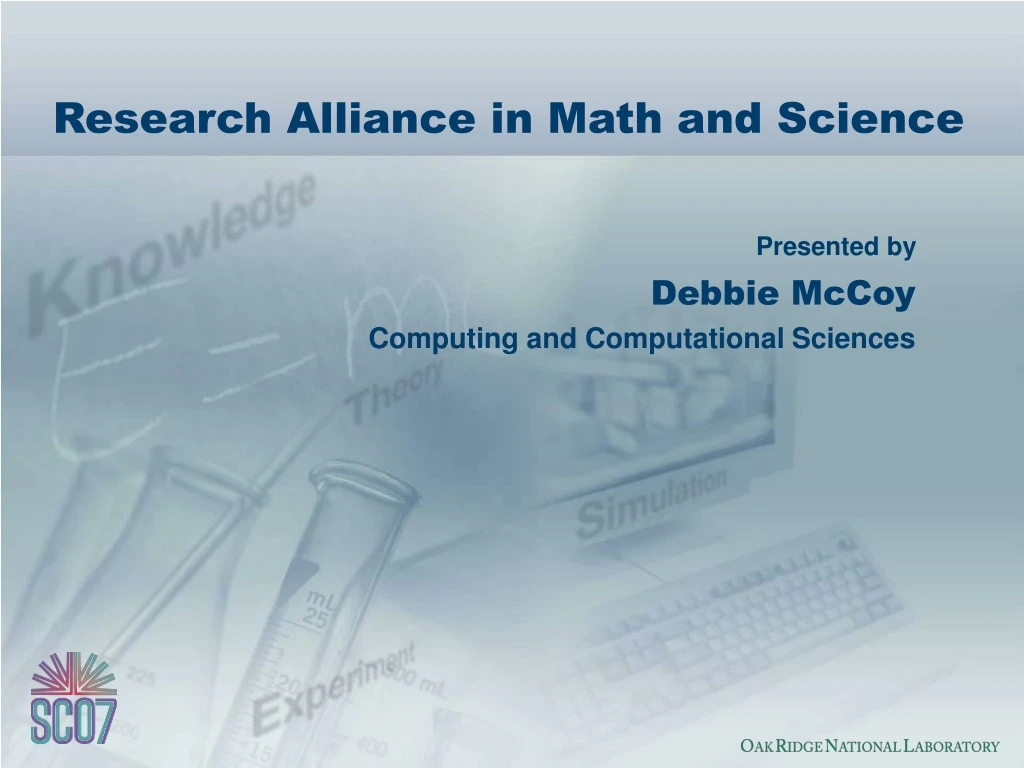 research alliance in math and science