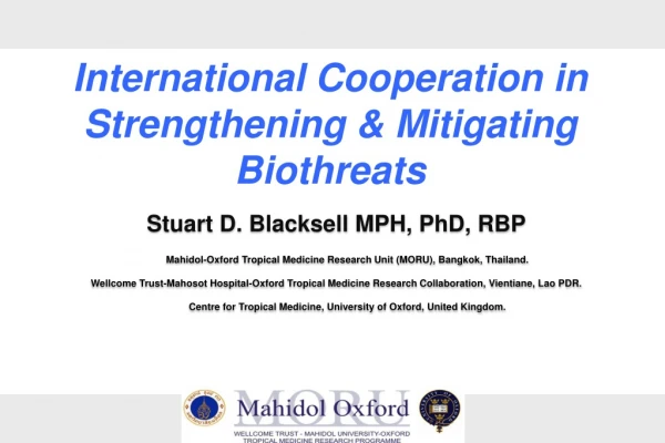 Stuart  D.  Blacksell MPH, PhD, RBP