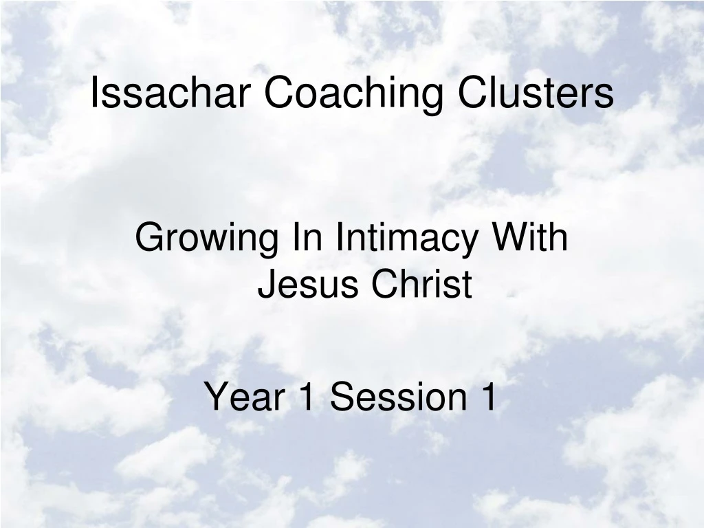 issachar coaching clusters