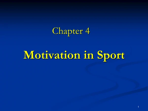 Motivation in Sport