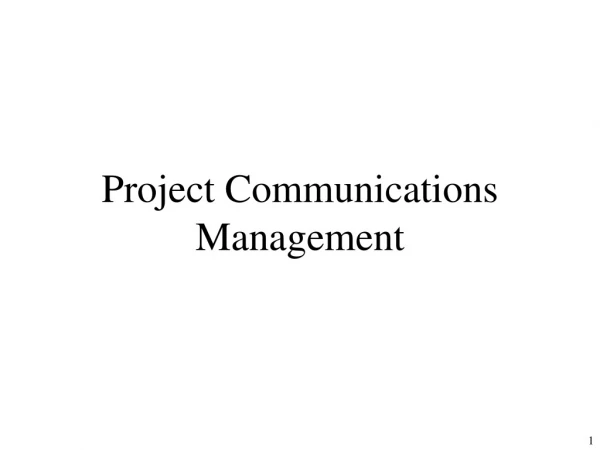 Project Communications Management