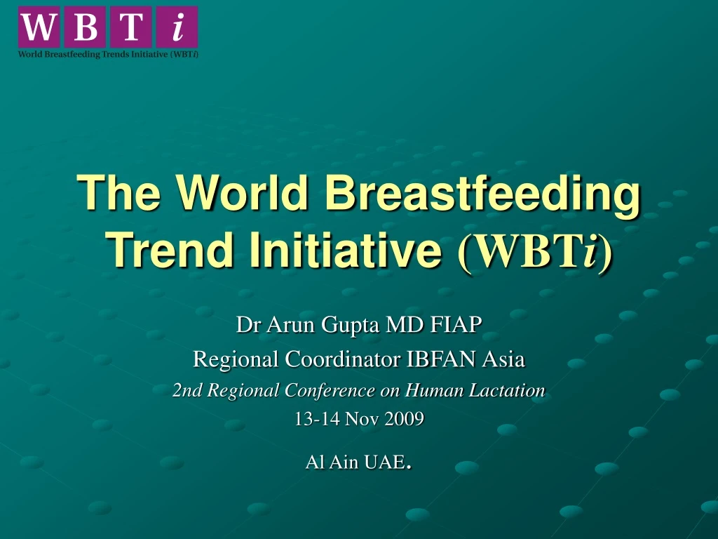 the world breastfeeding trend initiative wbt i