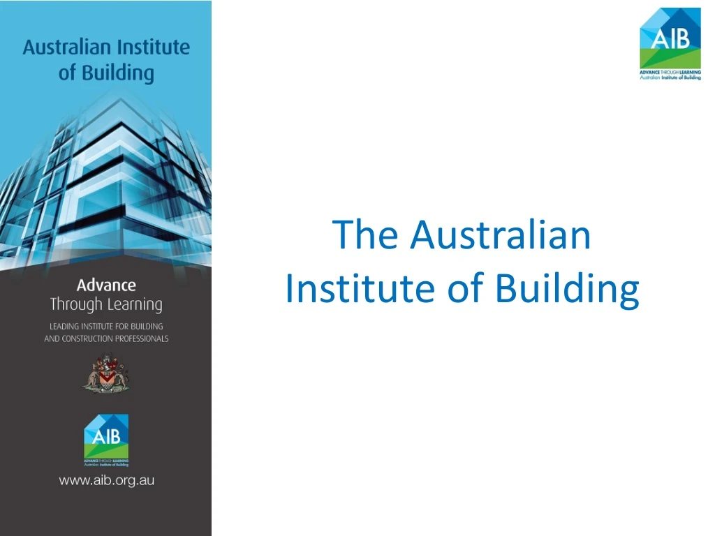 the australian institute of building