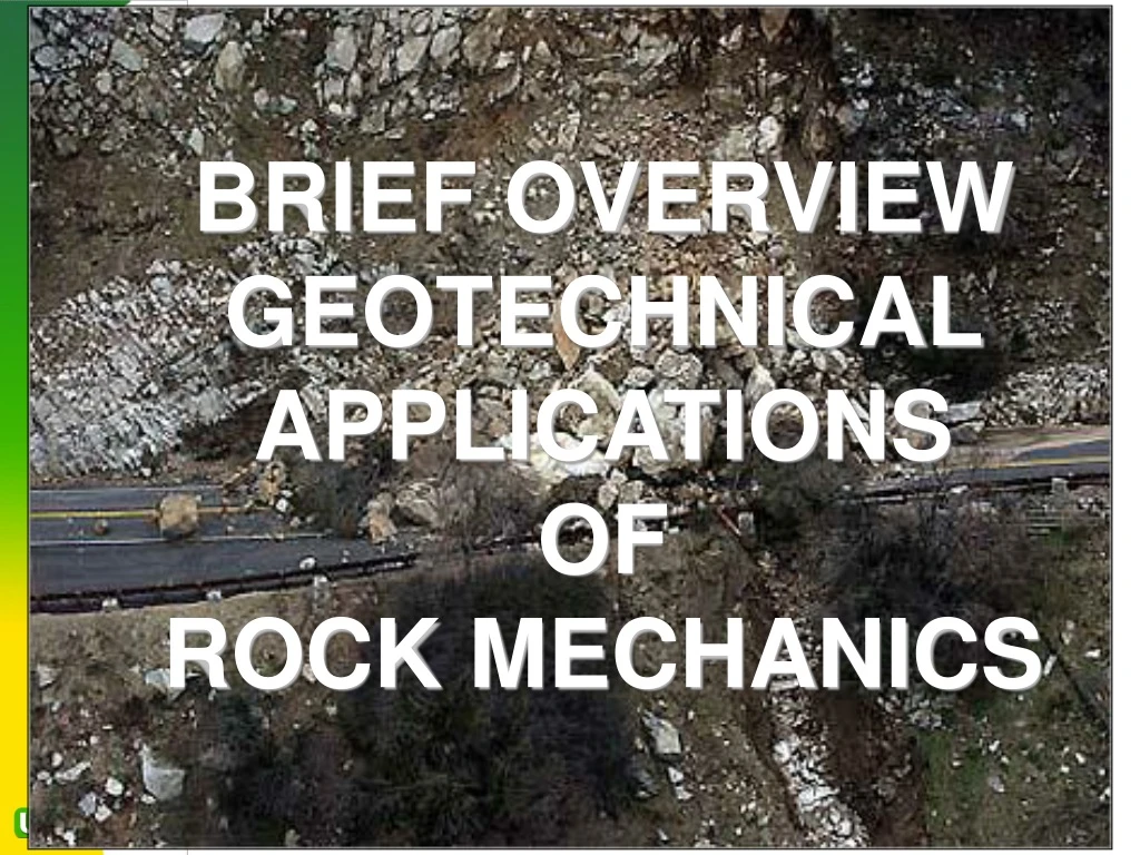 brief overview geotechnical applications of rock
