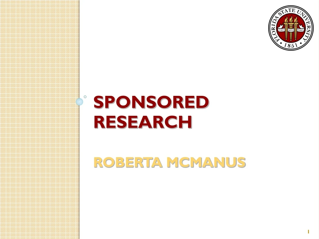 sponsored research roberta mcmanus