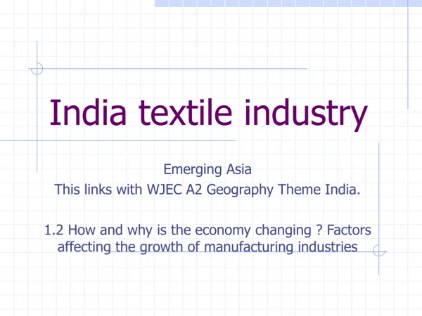 India textile industry