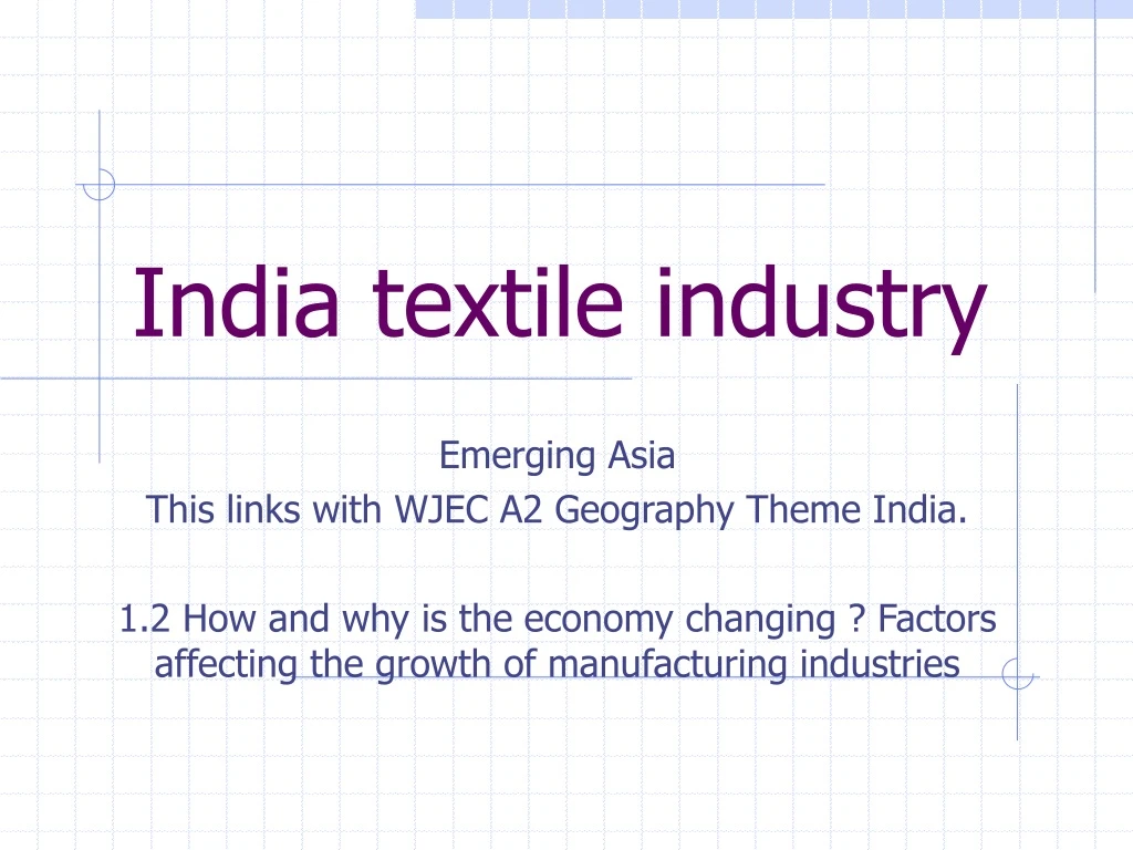 india textile industry