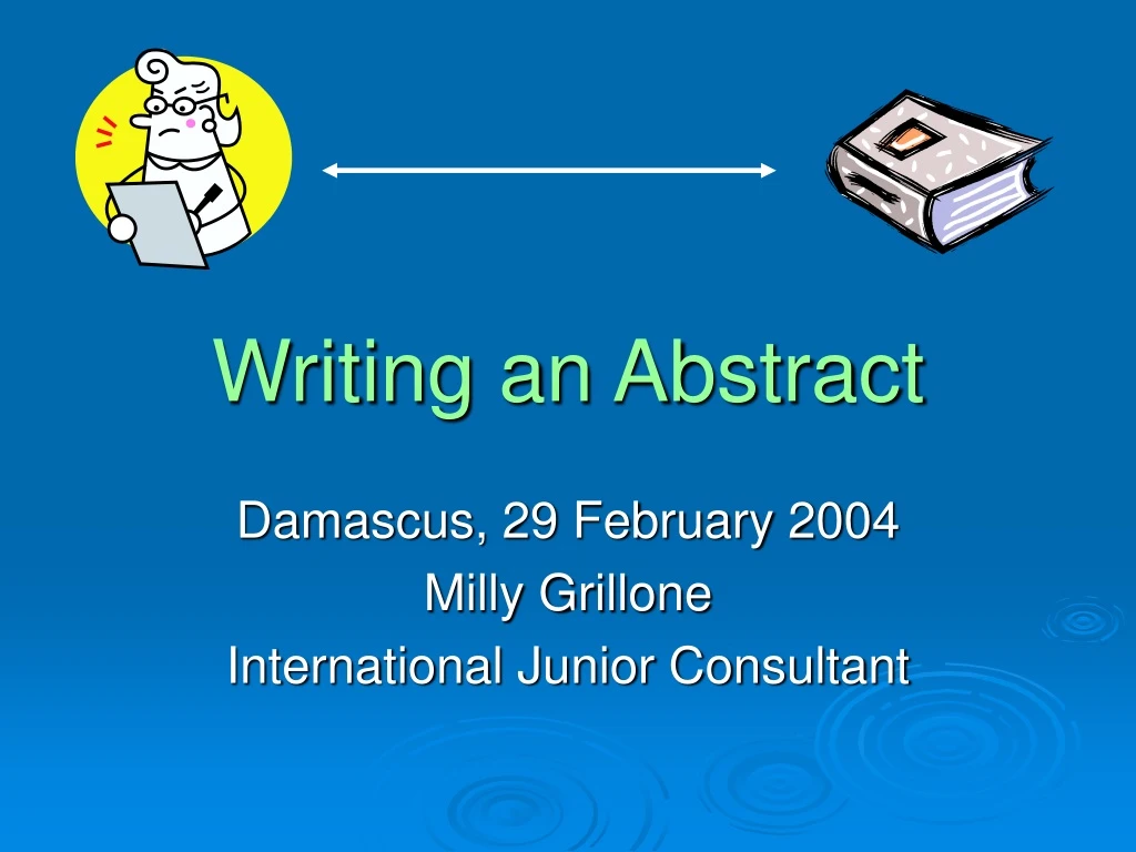 writing an abstract