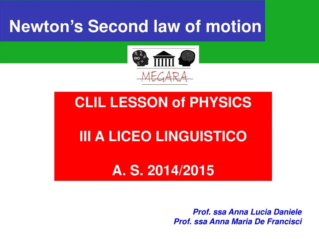 newton s second law of motion