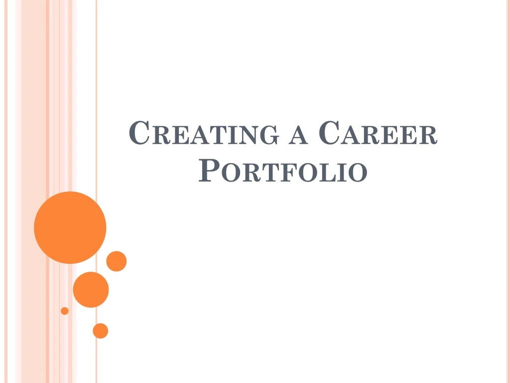 creating a career portfolio