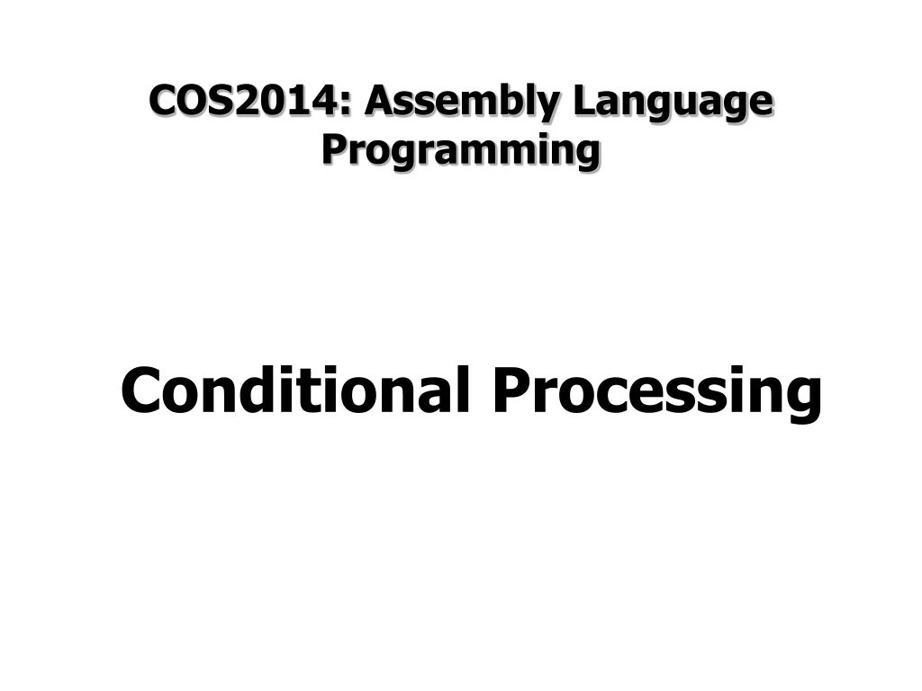 cos2014 assembly language programming