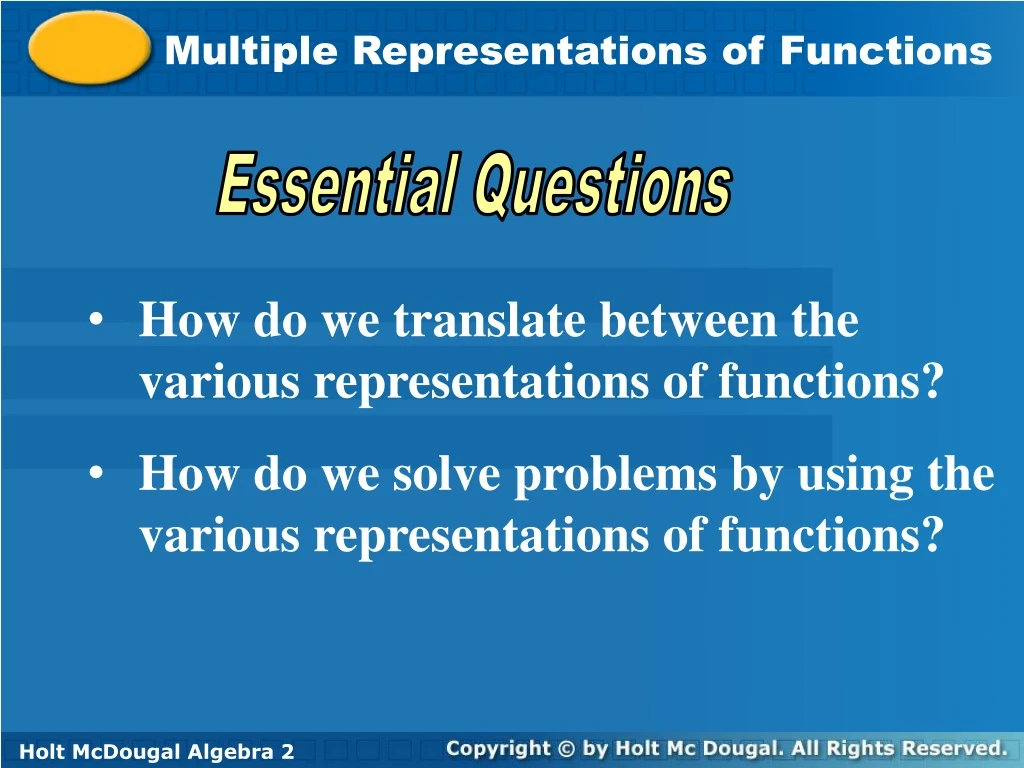 multiple representations of functions