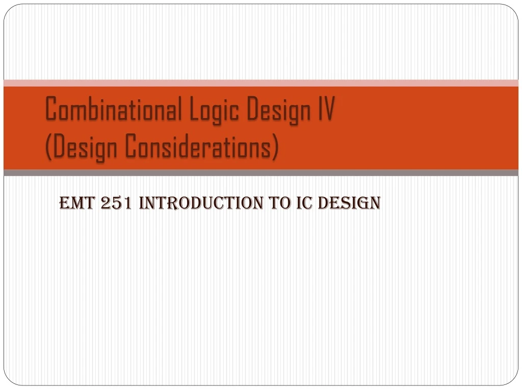 combinational logic design iv design