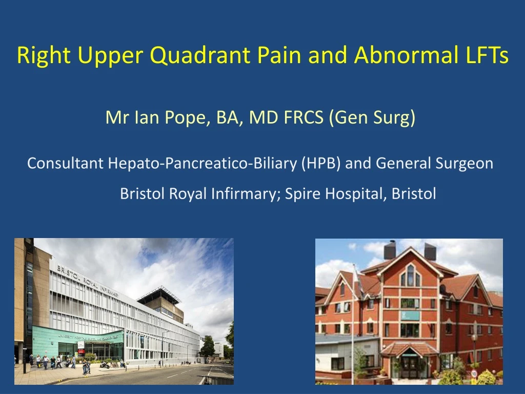 right upper quadrant pain and abnormal lfts