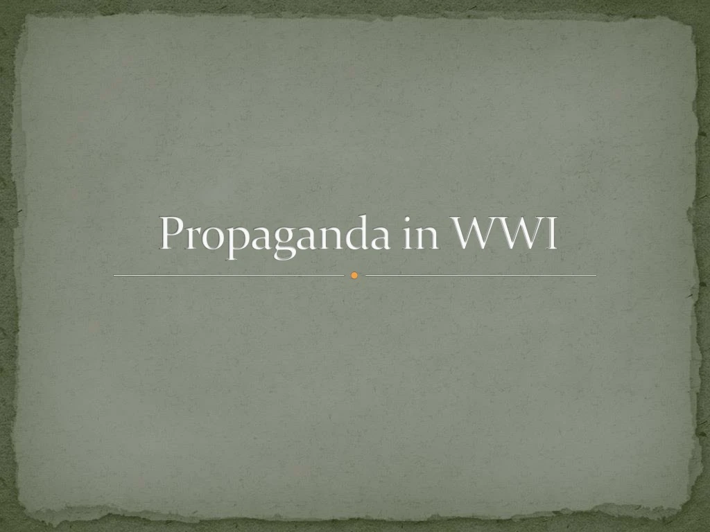 propaganda in wwi