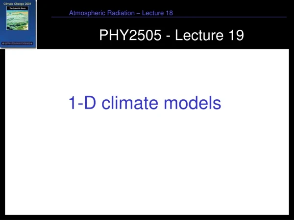 PHY2505 - Lecture 19